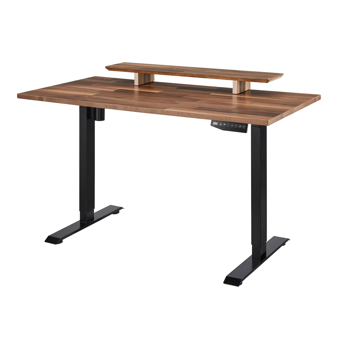 Walnut Wood-Top Rise Desk Clutch Chairz Walnut Wood-Top 